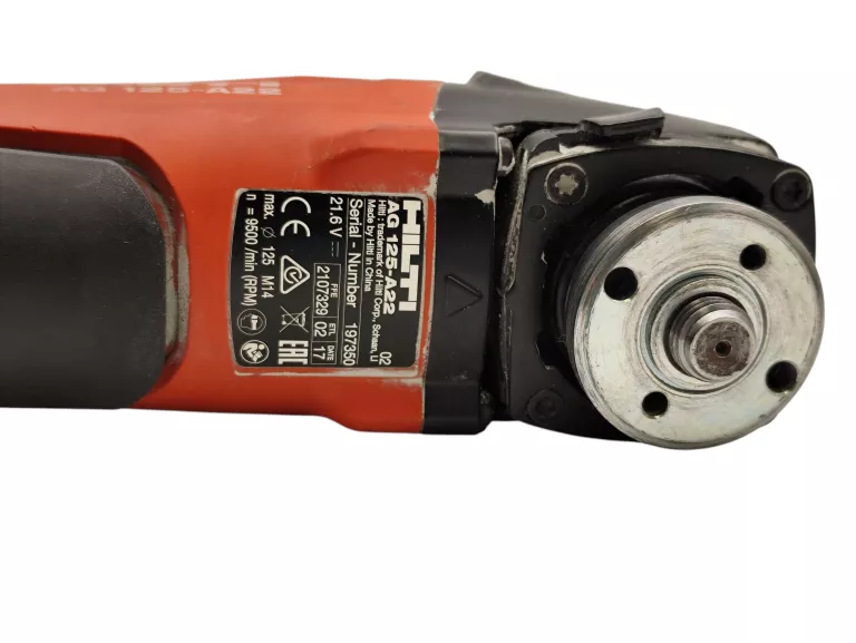 AKUMULATOROWA SZLIFIERKA KĄTOWA HILTI AG 125-A22 + AKU 21,6V 5,2AH