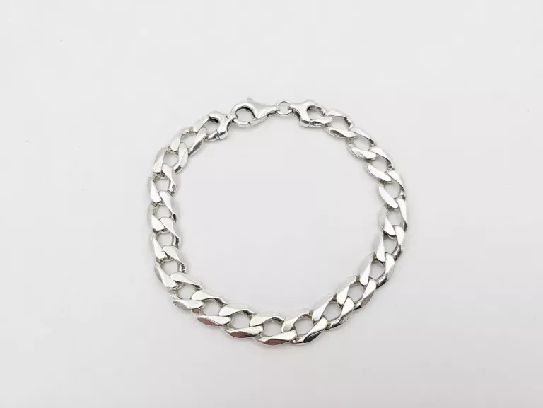 SREBRNA BRANSOLETKA PANCERKA 925 DŁ. 21,5 CM