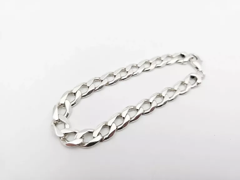 SREBRNA BRANSOLETKA PANCERKA 925 DŁ. 21,5 CM