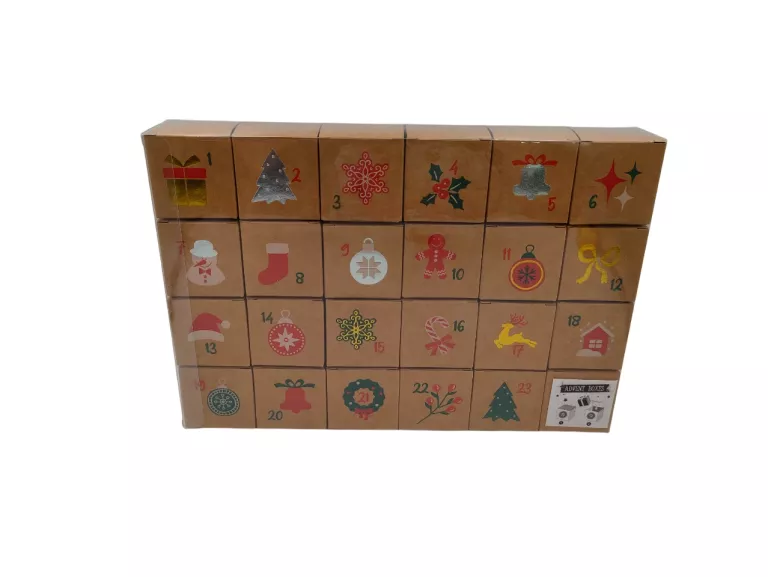 KALENDARZ ADWENTOWY STOJĄCY - PROSTOKĄT DO SAMODZIELNEGO UZUPEŁNIANIA