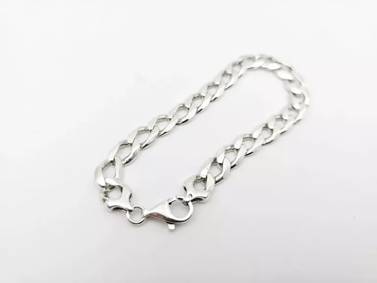 SREBRNA BRANSOLETKA PANCERKA 925 DŁ. 21,5 CM