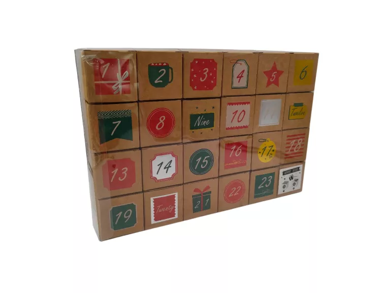 KALENDARZ ADWENTOWY STOJĄCY - PROSTOKĄT DO SAMODZIELNEGO UZUPEŁNIANIA