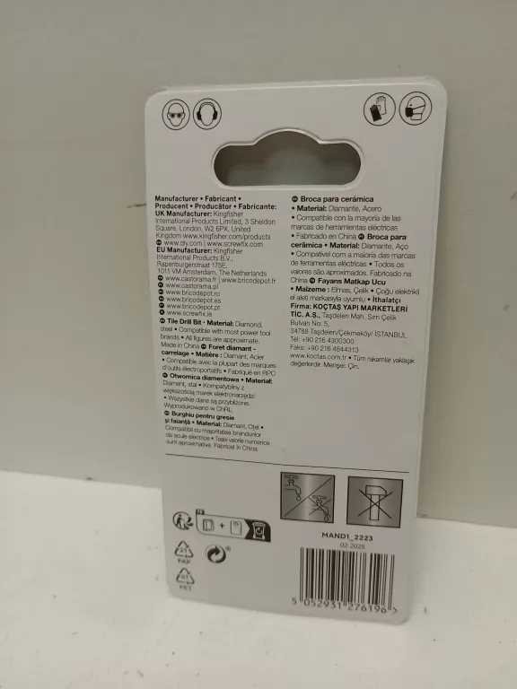 OTWORNICA DIAMENTOWA ERBAUER DRY HEX 12 MM