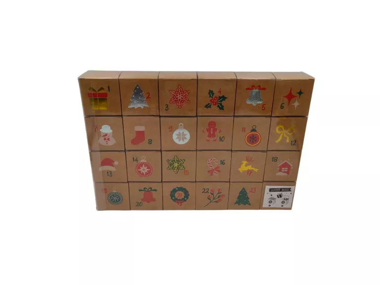 KALENDARZ ADWENTOWY STOJĄCY - PROSTOKĄT DO SAMODZIELNEGO UZUPEŁNIANIA