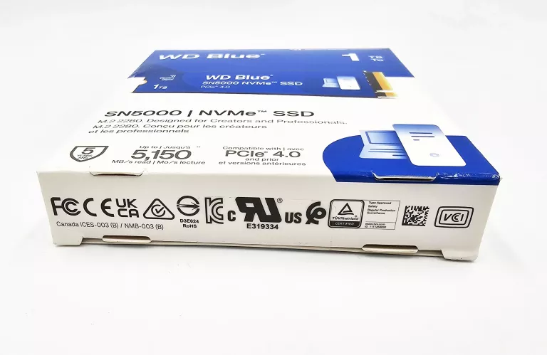 DYSK SSD WD BLUE SN5000 1TB M.2 2280 PCI-E X4 GEN4 NVME WDS100T4B0E