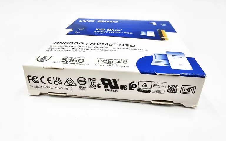 DYSK SSD WD BLUE SN5000 1TB M.2 2280 PCI-E X4 GEN4 NVME WDS100T4B0E