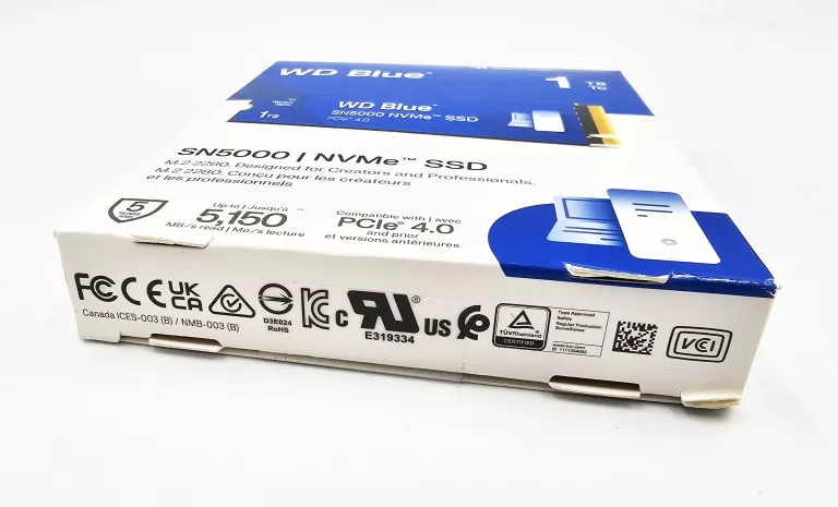 DYSK SSD WD BLUE SN5000 1TB M.2 2280 PCI-E X4 GEN4 NVME WDS100T4B0E