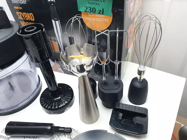 BLENDER RĘCZNY GOTZE & JENSEN HB950K 1000 W CZARNY Z KRAJARKĄ W KOSTKĘ