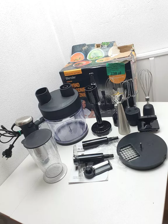 BLENDER RĘCZNY GOTZE & JENSEN HB950K 1000 W CZARNY Z KRAJARKĄ W KOSTKĘ