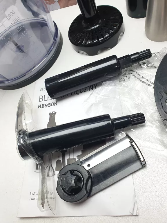 BLENDER RĘCZNY GOTZE & JENSEN HB950K 1000 W CZARNY Z KRAJARKĄ W KOSTKĘ