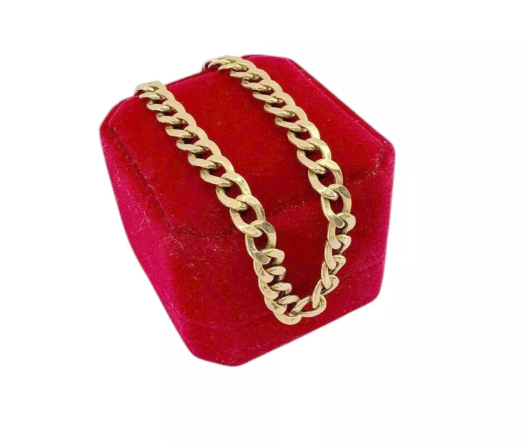 PIĘKNA ZŁOTA MĘSKA BRANSOLETKA PANCERKA 7,46G 585 DŁ. 22CM