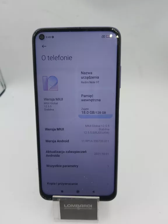 TELEFON REDMI NOTE 9T 128/4 GB SAM