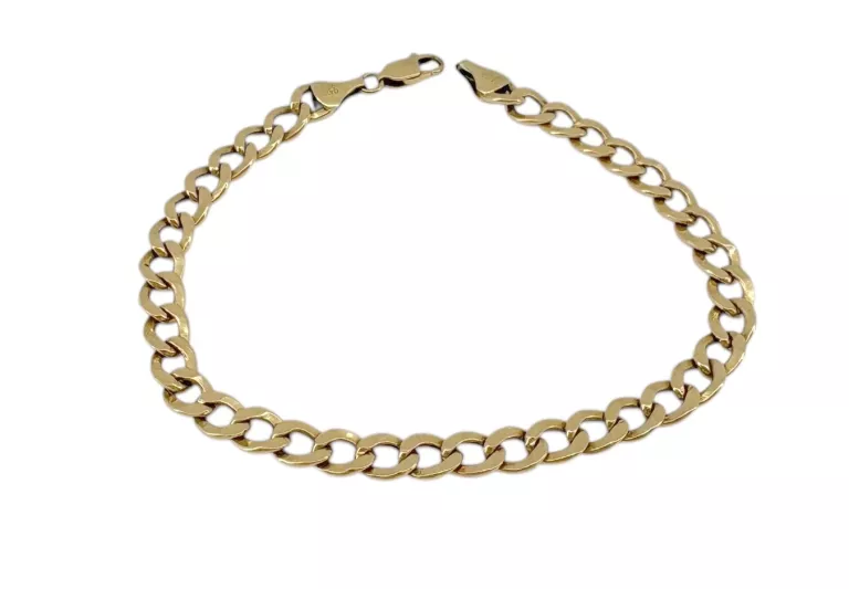 PIĘKNA ZŁOTA MĘSKA BRANSOLETKA PANCERKA 7,46G 585 DŁ. 22CM