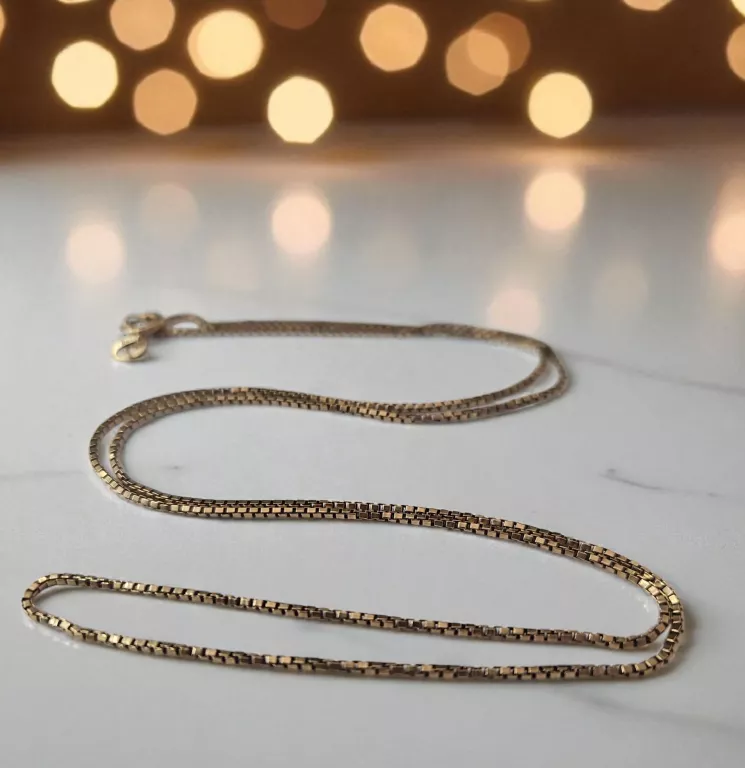 ZŁOTY ŁAŃCUSZEK 585 (14K) / W.5,69 G DŁ,62 CM KOSTKA