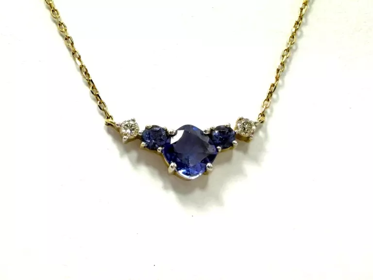 ŁAŃCUSZEK - PR585 -1,74G - DIAMENTY/TANZANIT