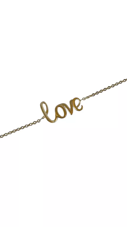 ZŁOTA BRANSOLETKA Z NAPISEM LOVE PR585 1,93G 19CM