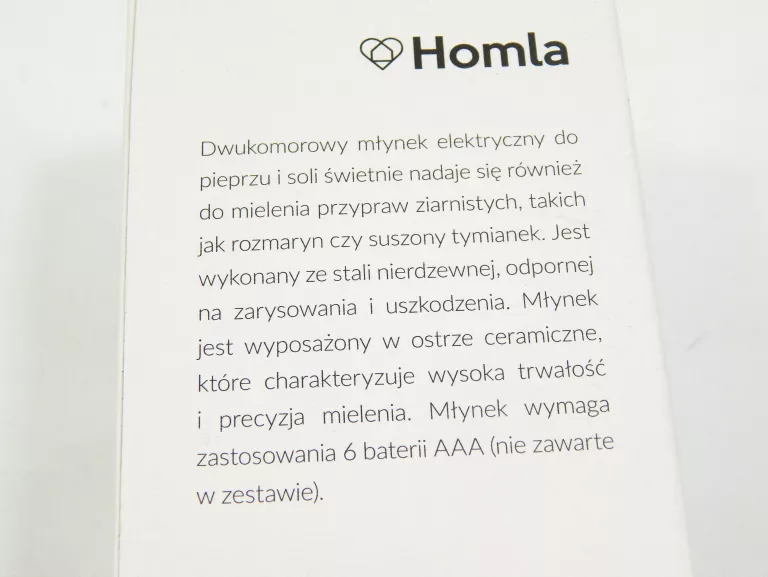 MŁYNEK DISAS DO PIEPRZU I SOLI 2 W 1 18 CM HOMLA