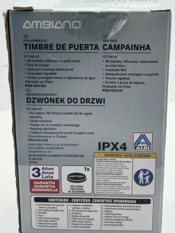 DZWONEK DO DRZWI BEZPRZEWODOWY AMBIANO