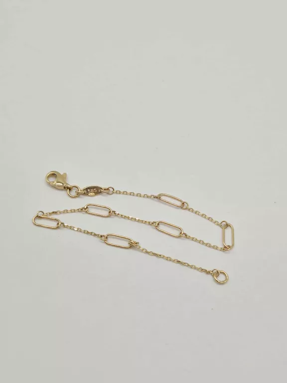 UROCZA ZŁOTA BRANSOLETKA OGNIWA PRÓBA 585 WAGA 1,60G DŁUGOŚĆ 18CM