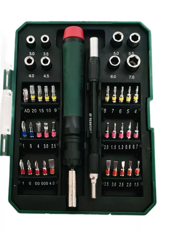 PARKSIDE ZESTAW BITÓW I NASADEK KLUCZY PPBS 40 A1 - 40 ELEMENTÓW