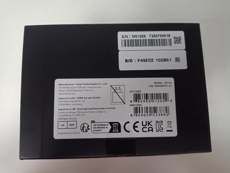 SENA SPIDER RT1 INTERKOM MOTOCYKLOWY NA 1 KASK Z GŁOŚNIKAMI HD SPEAKERS