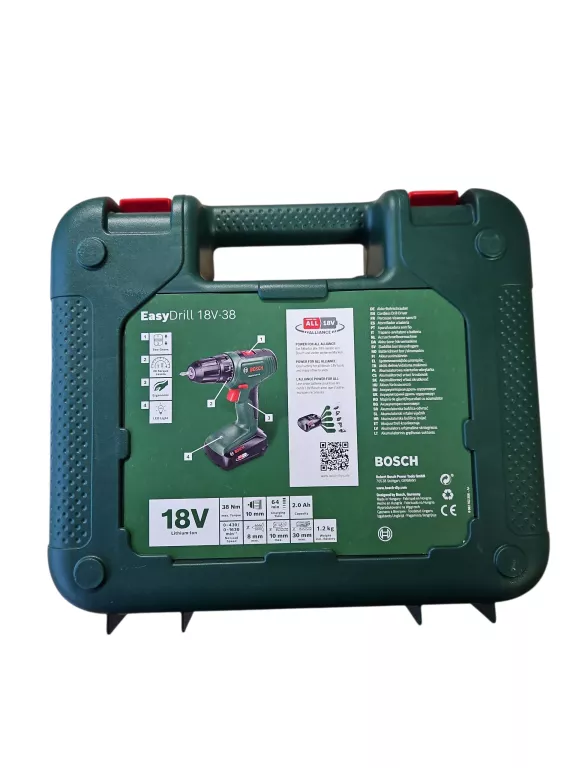 WIERTARKO-WKRĘTARKA BOSCH EASYDRILL 18V-38 ZAPLOMBOWANA