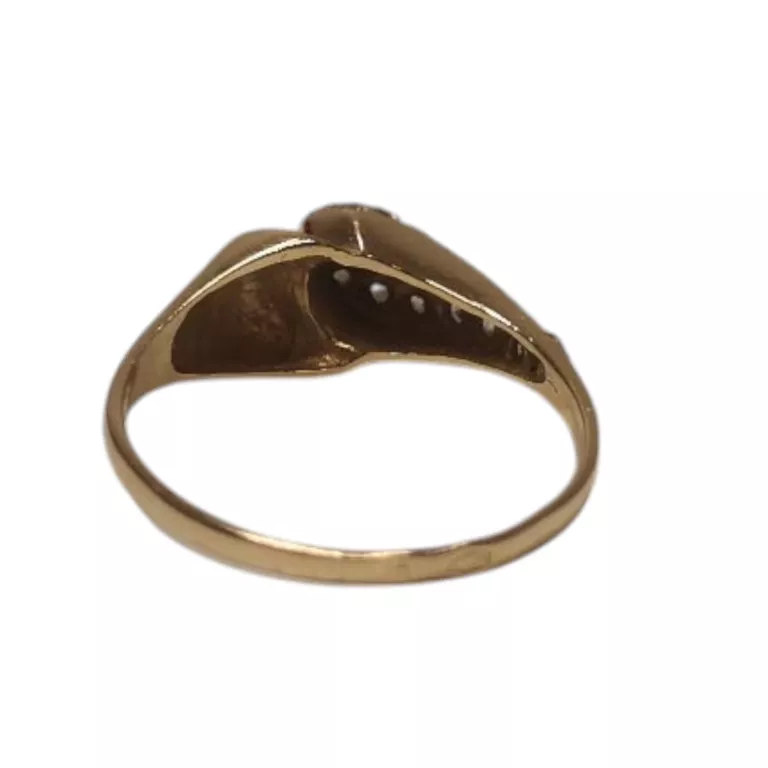 ŚLICZNY ZŁOTY PIERŚCIONEK Z CYRKONIAMI - P.585 / 2,11G / R.16