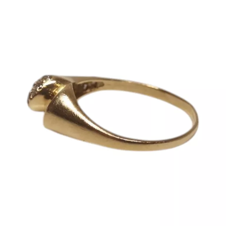 ŚLICZNY ZŁOTY PIERŚCIONEK Z CYRKONIAMI - P.585 / 2,11G / R.16