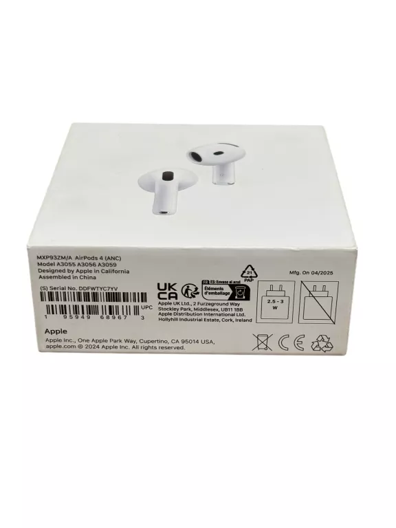 SŁUCHAWKI AIRPODS 4 ANC A3055 (GW. APPLE)