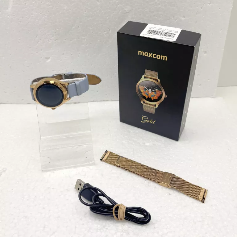 SMARTWATCH MAXCOM FW42 GOLD + KABEL ŁADUJĄCY + PUDEŁKO
