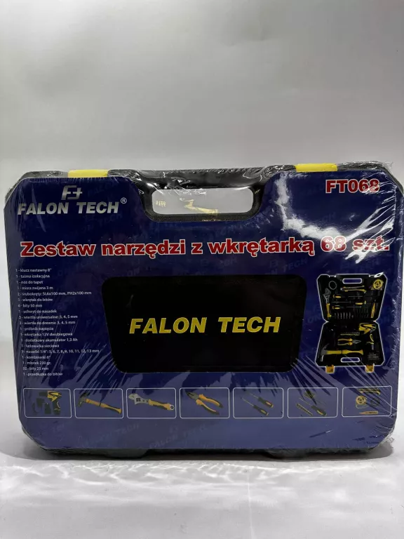 UNIWERSALNY ZESTAW NARZĘDZI 68 CZĘŚCIOWY W PLASTIKOWEJ WALIZCE FT068