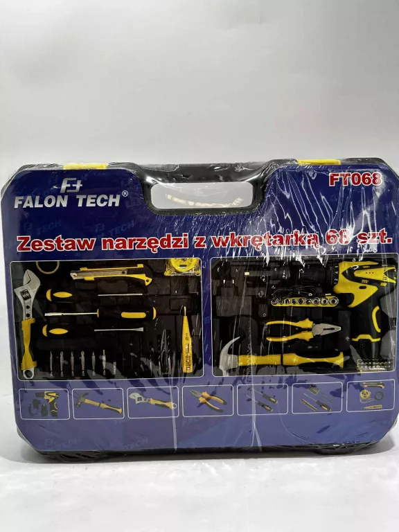 UNIWERSALNY ZESTAW NARZĘDZI 68 CZĘŚCIOWY W PLASTIKOWEJ WALIZCE FT068