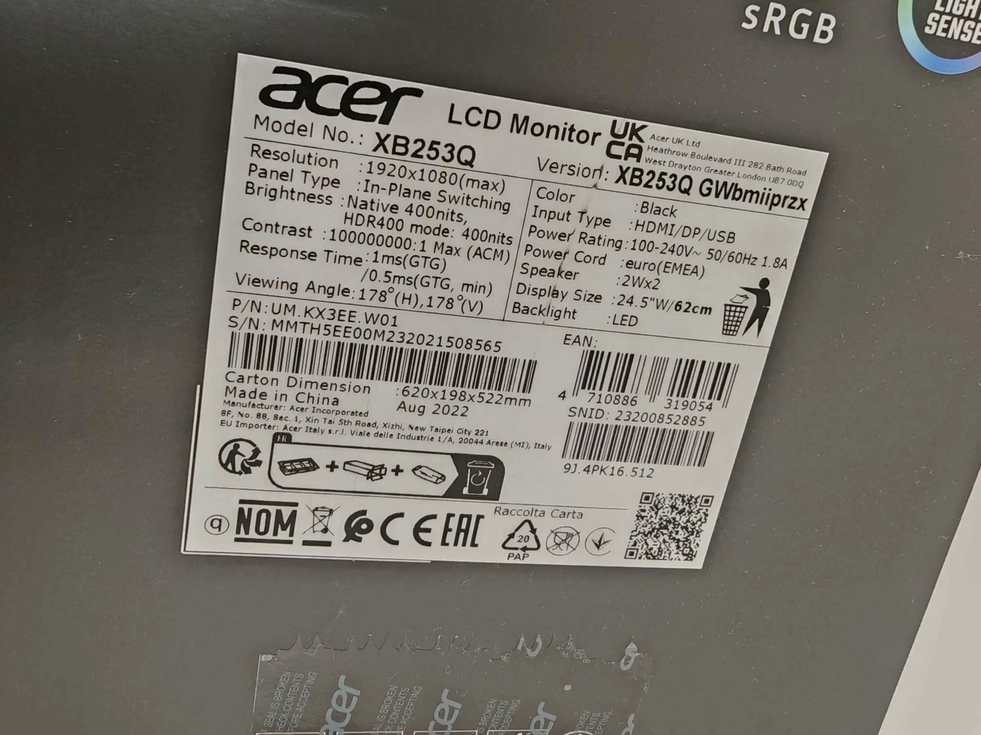 monitor-gamingowy-acer-predator-xb3-245-240hz-kpl-stan-11323-2