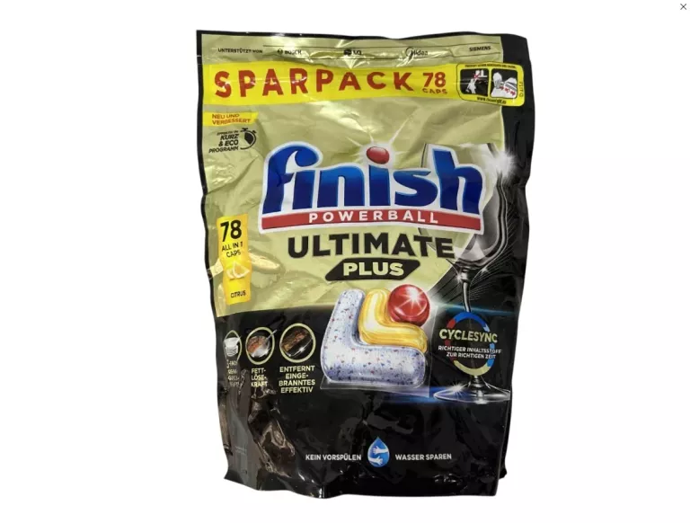 FINISH ULTIMATE PLUS 78 SZT CITRUS MEGA PACZKA!!  PROSTO Z NIEMIEC !!