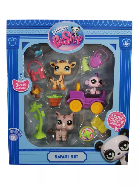 HASBRO LITTLEST PET SHOP ZESTAW SAFARI + 3 FIGURKI