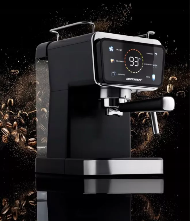 EKSPRES DO KAWY CIŚNIENIOWY KOLBOWY ZE SPIENIACZEM 20BAR 1350W BERDSEN
