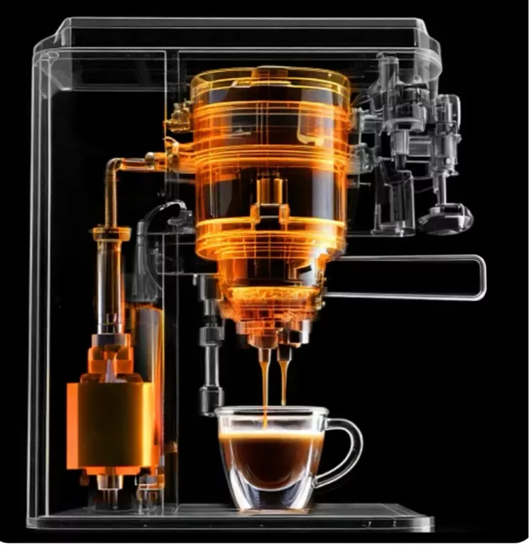 EKSPRES DO KAWY CIŚNIENIOWY KOLBOWY ZE SPIENIACZEM 20BAR 1350W BERDSEN