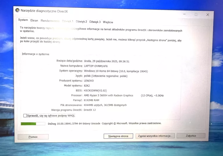 LAPTOP IDEAPAD GAMING/RYZEN 5 5600H/RTX3050/SSD512/8GB/