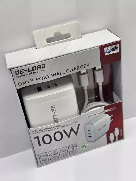 ŁADOWARKA RE-LOAD 100W 3-PORT ZAPAKOWANE BIAŁA