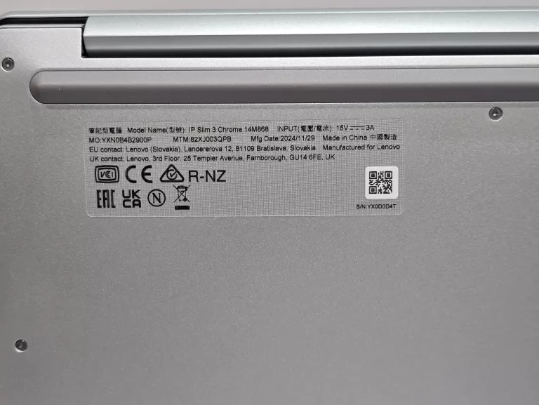 LAPTOP LENOVO IDEAPAD SLIM 3 CHROME 14M868 KOMPLET + PARAGON 05.10.2025