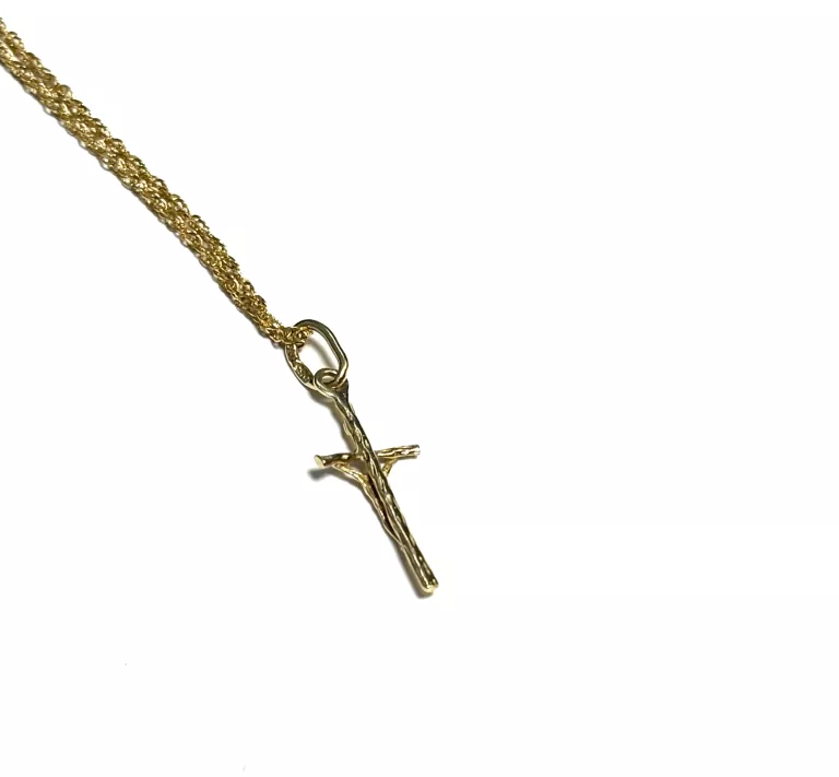 ZŁOTY ŁAŃCUSZEK Z KRZYŻYKIEM 585 - 1,65G - 44CM