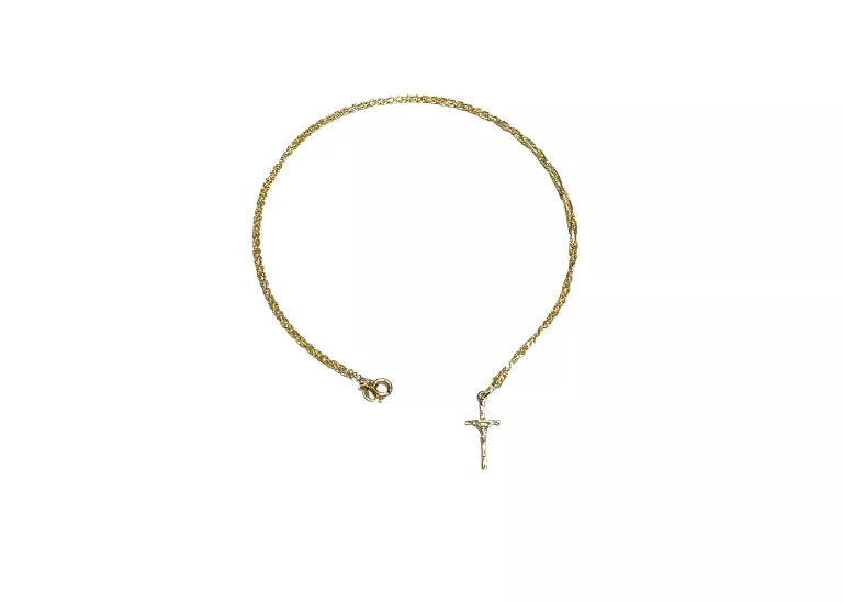 ZŁOTY ŁAŃCUSZEK Z KRZYŻYKIEM 585 - 1,65G - 44CM