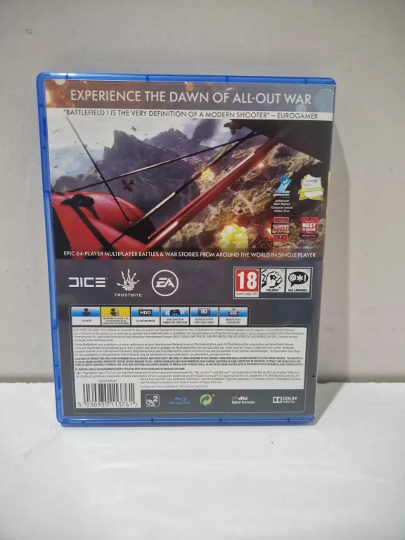 BATTLEFIELD 1 PLAYSTATION 4 (PS4) PUDEŁKOWA