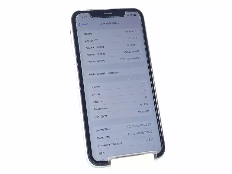 TELEFON IPHONE 11 64GB 72% KONDYCJA BATERII ZIELONY