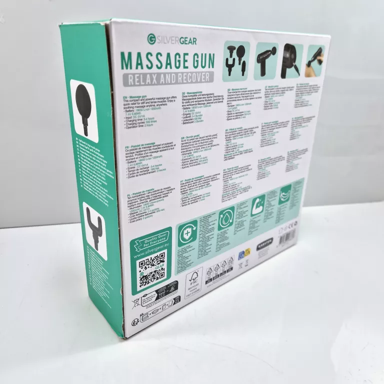 MASAŻER SILVERGEAR MASSAGE PISTOLET MASUJĄCY MIĘŚNI 500 W