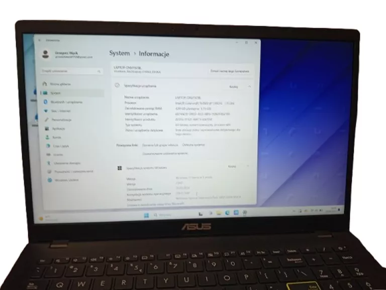 LAPTOP ASUS E510KA-EJ082WS 15,6 " INTEL CELERON N 4 GB / 128 GB NIEBIESKI