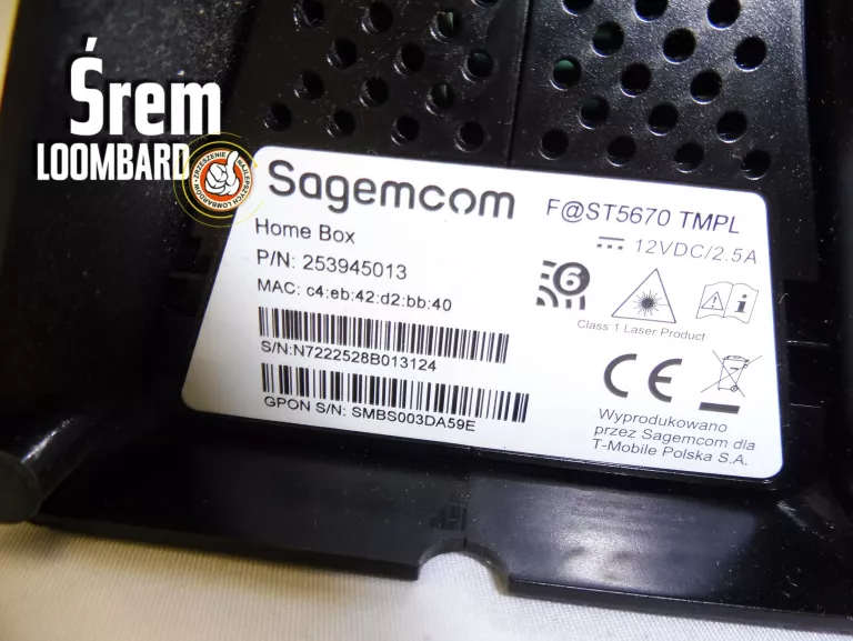 ROUTER WI-FI HOME BOX SAGEMCOM 5670, ZASILACZ