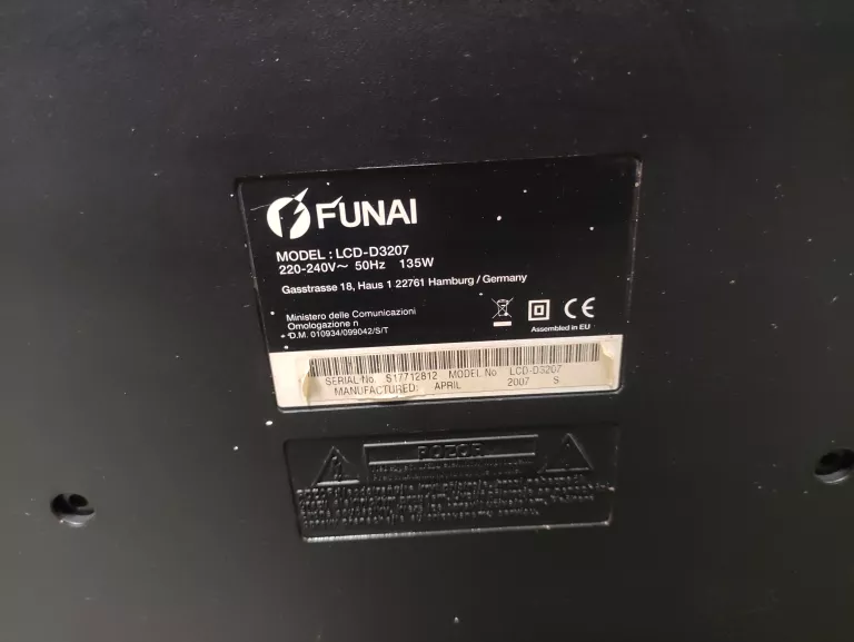 TELEWIZOR FUNAI  LCD-D3207 PILOT KABEL