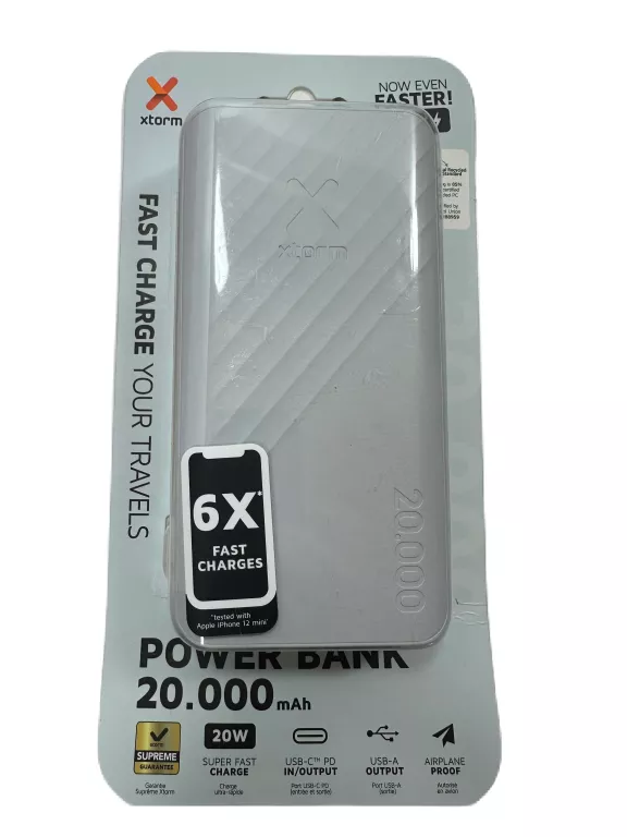 POWERBANK XTORM 20 000 MAH 20W JASNO SZARY