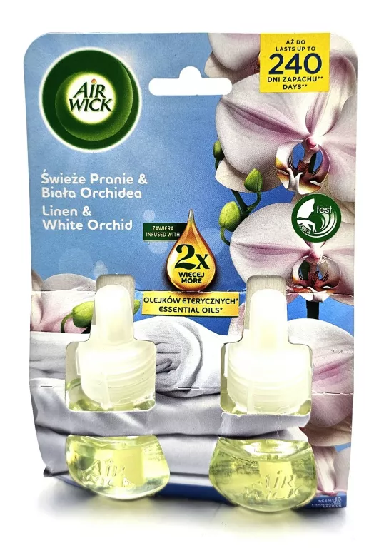 AIR WICK WKŁAD DO ODŚWIEŻACZA POWIETRZA ŚWIEŻE PRANIE BIAŁA ORCHIDEA 19MLX